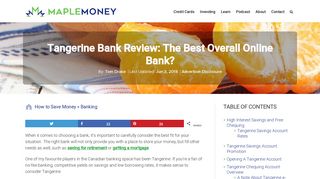 Tangerine Bank Review: The Best Overall Online Bank? - MapleMoney