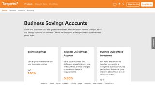 Business Accounts | Tangerine