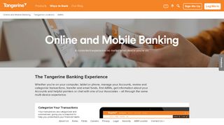 Online and Mobile Banking | Tangerine