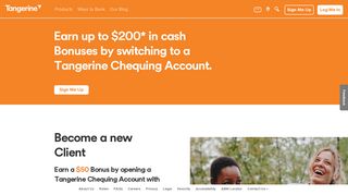 Earn up to $200* in cash Bonuses by switching to a Tangerine ...