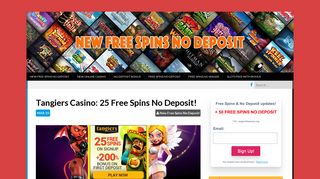 Tangiers Casino - New Free Spins No Deposit