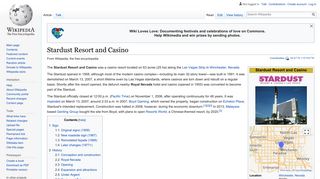 Stardust Resort and Casino - Wikipedia