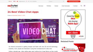 24 Best Video Chat Apps 2018 | Redbytes Software