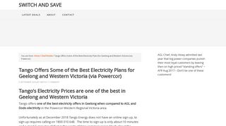 Tango Offers Some of the Best Electricity Plans for Geelong and ...