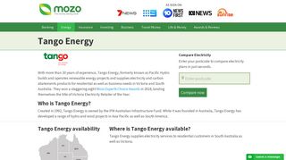 Tango Energy | Energy Providers | Energy | Mozo