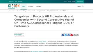 Tango Health Protects HR Professionals and Companies with Second ...