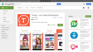 Tango - Live Video Broadcasts - Apps on Google Play