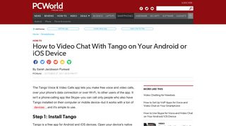 How to Video Chat With Tango on Your Android or iOS Device ...