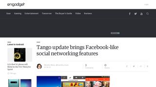 Tango update brings Facebook-like social networking features