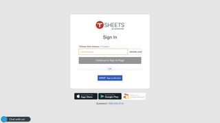 Sign In | TSheets