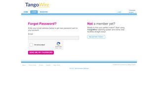 Forgot Password? - TangoWire - Online Dating Personals for Singles
