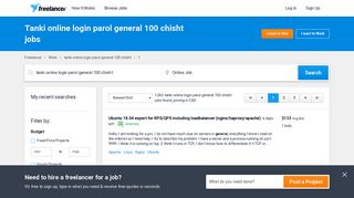Tanki online login parol general 100 chisht Jobs, Employment ...