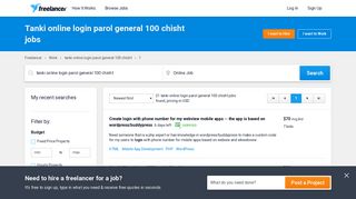 Tanki online login parol general 100 chisht jobs - Freelancer