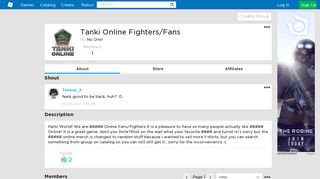 Tanki Online Fighters/Fans - Roblox