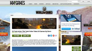 3D-Tank-Action Title Tanki Online Takes UK Gamers By Storm ...