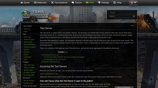 Test Server - Tanki Online Wiki