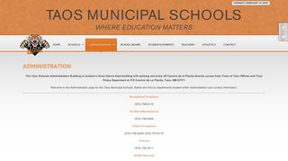 Administration - Taos Municipal Schools