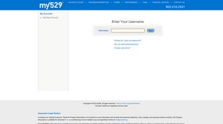 my529: Account Access - Log In