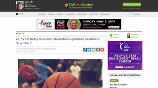 2017/2018 Nutley Recreation Basketball Registration Deadline is ...