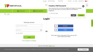 TAP Account - Login | TAP Air Portugal