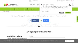 TAP Account - Registration | TAP Air Portugal