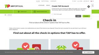 Check-in - All check-in options | TAP Air Portugal