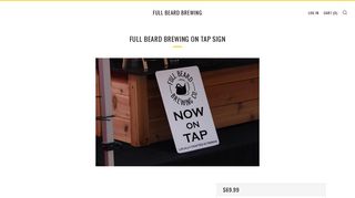 Full Beard Brewing on tap sign