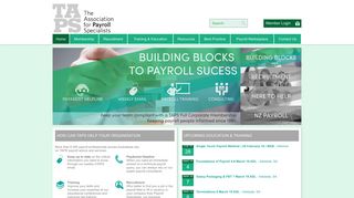 TAPS - The Association for Payroll Specialists - Home page content