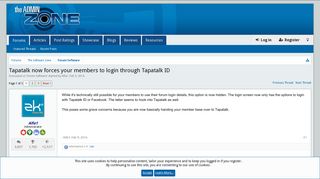 Tapatalk now forces your members to login through Tapatalk ID ...