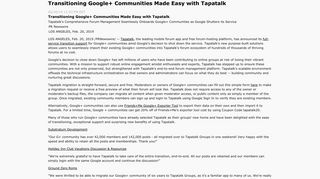 Transitioning Google+ Communities Made Easy with Tapatalk