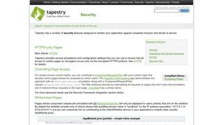 Security -- Apache Tapestry