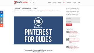Tapiture - Pinterest for Dudes - MyBizMailer Blog