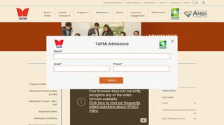 TAPMI Admissions