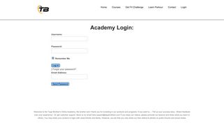 Tapp Brother's Online Academy Login — Tapp Brothers