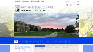 Tappan Middle School / Homepage - Ann Arbor Public Schools