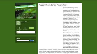 Tappan Middle School Powerschool - graphic design adult ed long ...