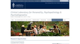 Research Opportunities | Clinical Laboratory for Personality ... - UTSC