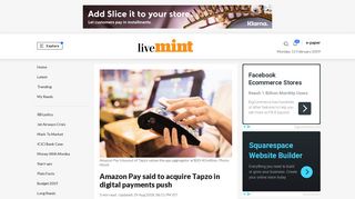 Amazon Pay said to acquire Tapzo in digital payments push - Livemint