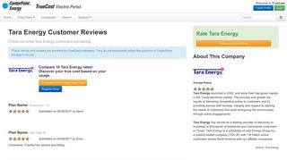 Tara Energy Reviews provided by myTrueCost.com