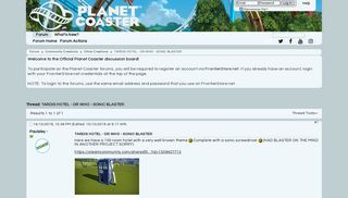 TARDIS HOTEL - DR WHO - SONIC BLASTER - Planet Coaster Forums