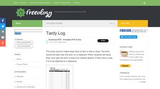 Tardy Log - Freeology