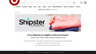 Shipster - Target Australia