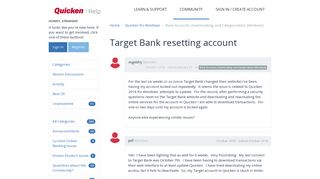 Target Bank resetting account | Quicken Customer Community - Get ...