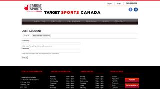 User account | Target Sports Canada