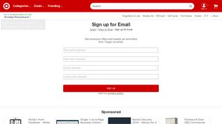 Email Sign-Up : Target