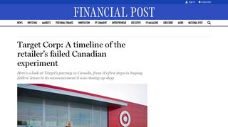 Target Corp: A timeline of the retailer's failed Canadian experiment ...