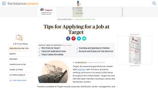 Tips for Applying for a Job at Target - The Balance Careers