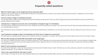 Target app - frequently asked questions
