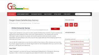 www.informtarget.com - Target Guest Satisfaction Survey