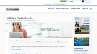 Additional Checking Benefits - UnitedHealth Group Credit Union
